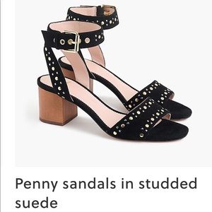 J.Crew Penny sandals in studded suede size 8 1/2 NWTS